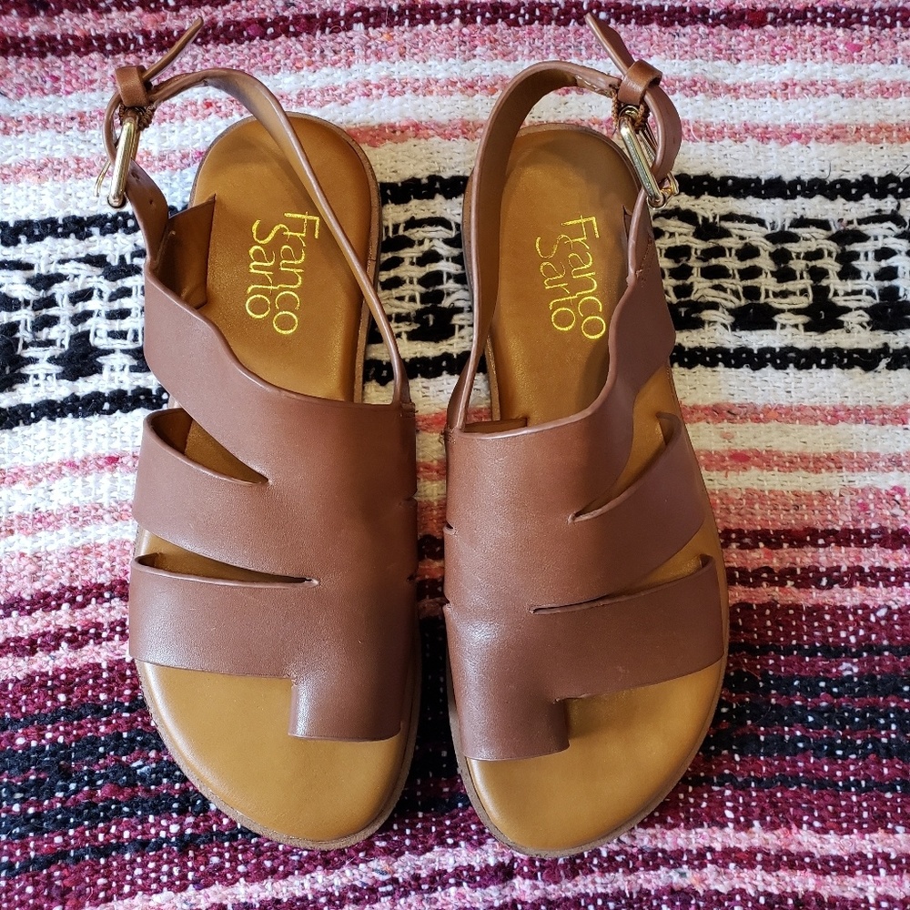 Brown leather sandals